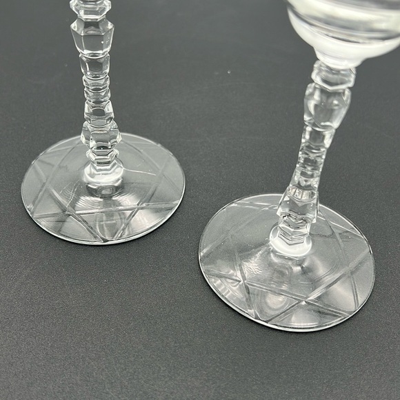 Libbey Rock Sharpe ARCTIC ROSE Stem Glasses 8” (Set of 2) - Picture 7 of 11